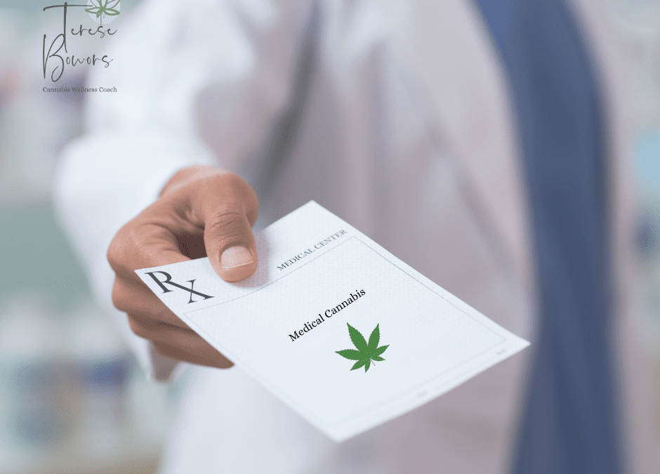 doctor handing you medical cannabis prescription